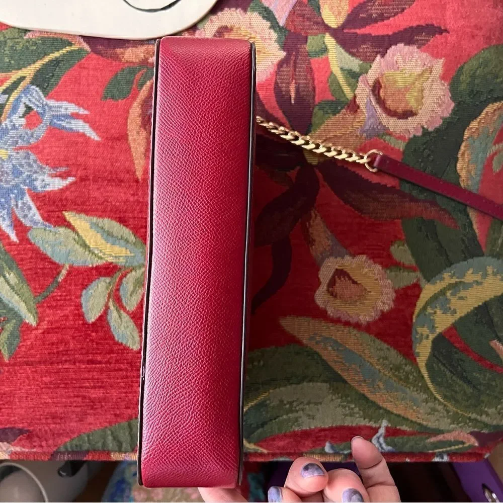 Michael Kors Jet Set Saffiano Leather Merlot East West Crossbody Satchel